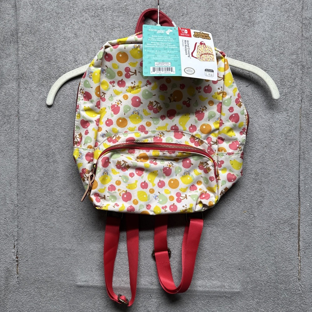 Nintendo Switch Animal Crossing Mini Backpack Fruit Icons Travel Case Video Game